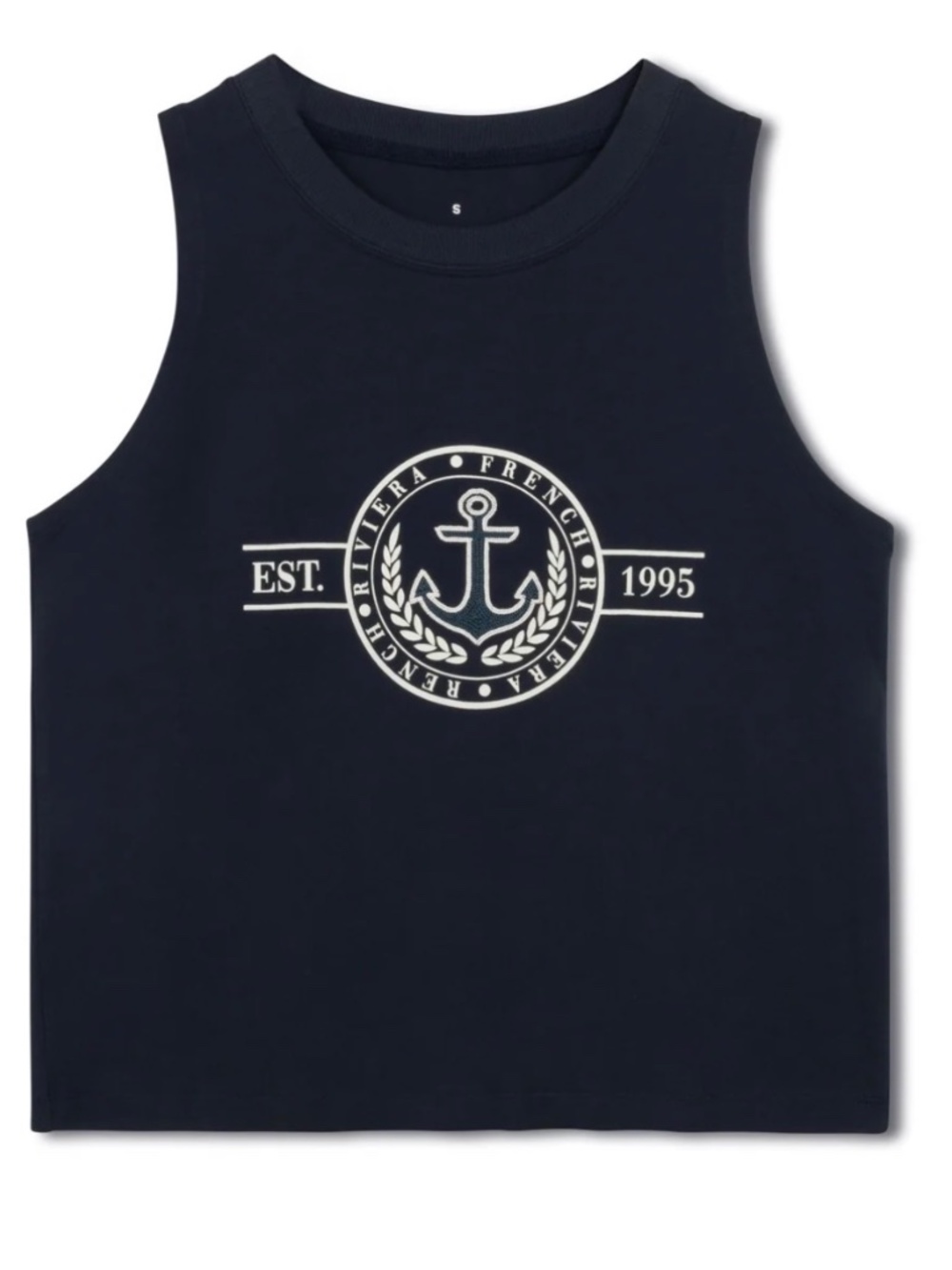 Point Graphic Tank Dusk Navy Anchor L NWOT